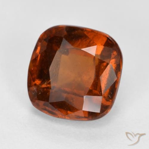 Grenat Hessonite Orange rougeâtre naturelle Coussin, 2.00 ct, VS-SI
