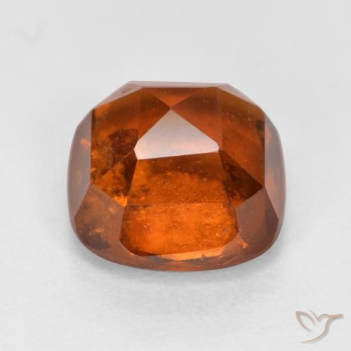 Grenat Hessonite Ambre orange naturelle Coussin, 2.33 ct, SI