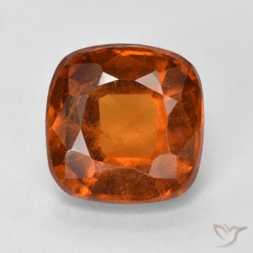 2.05ct Naturel Orange foncé Grenat Hessonite, Coussin, SI