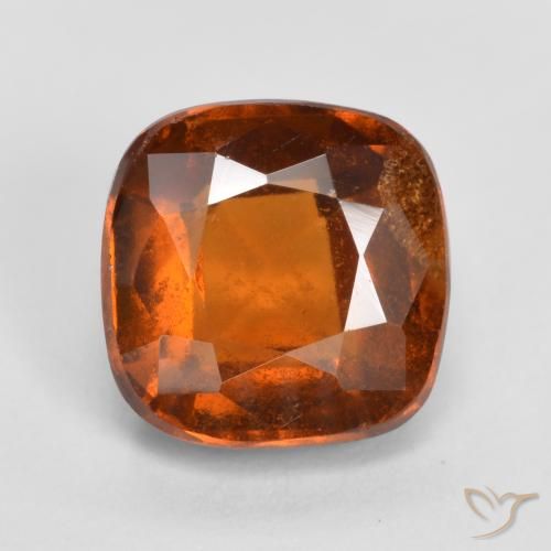 2.05ct Naturel Ambre orange Grenat Hessonite, Coussin, SI