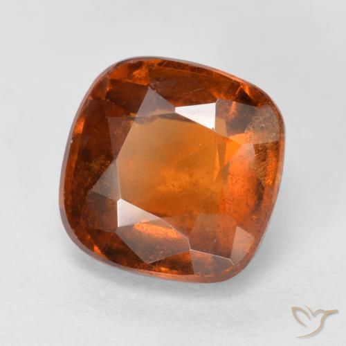 Grenat Hessonite Ambre orange naturelle Coussin, 2.05 ct, SI