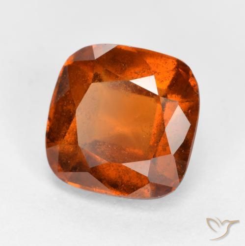Grenat Hessonite Orange foncé naturelle Coussin, 2.01 ct, SI