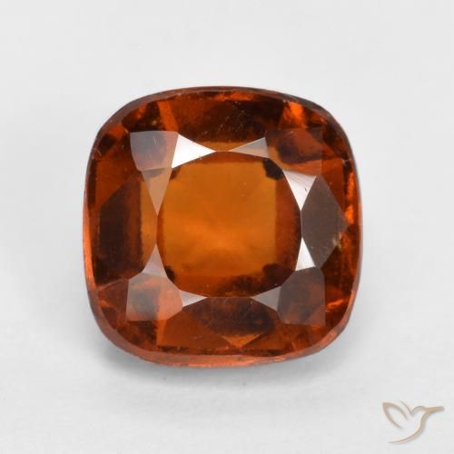 Grenat Hessonite Ambre orange naturelle Coussin, 2.08 ct, VS