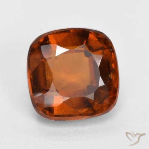 Grenat Hessonite Ambre orange naturelle Coussin, 2.08 ct, VS