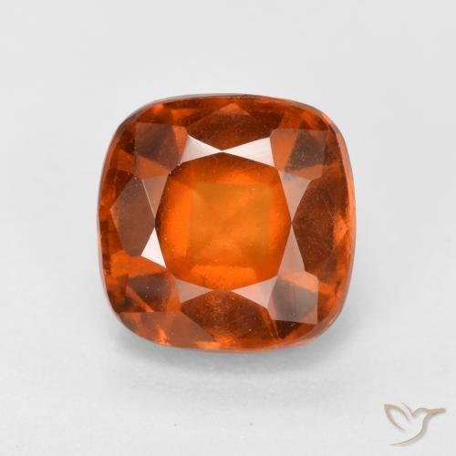 2.08ct Naturel Orange feu Grenat Hessonite, Coussin, VS