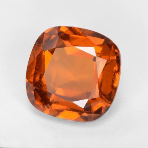 Grenat hessonite orange naturelle coupe coussin, 1,98 ct, VS