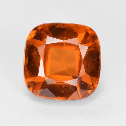 Grenat hessonite orange naturelle coupe coussin, 2,18 ct, VVS-VS