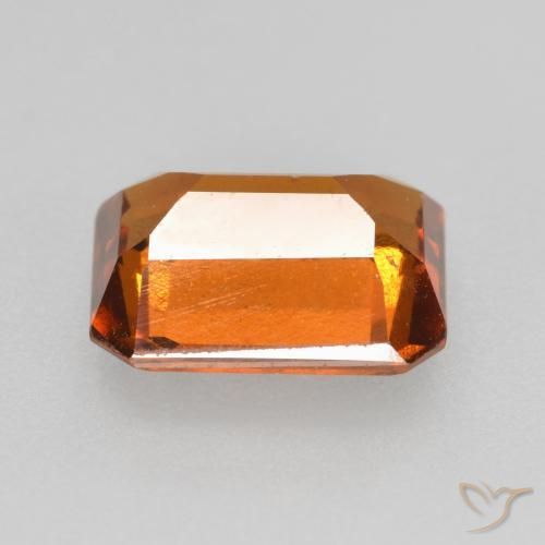 Grenat Hessonite Orange moyen naturelle Octogone / coupe Émeraude, 2.45 ct, VS-SI