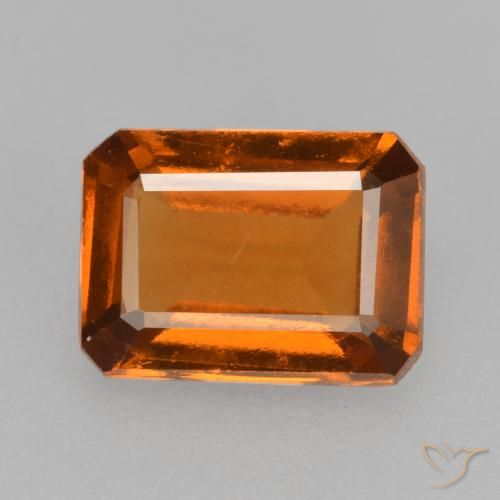 Grenat Hessonite Orange moyen naturelle Octogone / coupe Émeraude, 1.84 ct, VS-SI