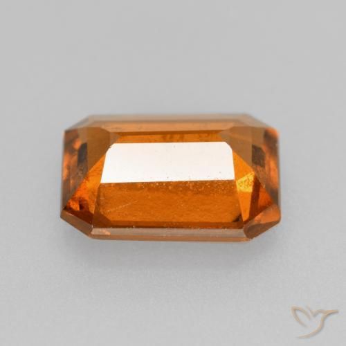 Grenat Hessonite Orange moyen naturelle Taille émeraude, 1.98 ct, VS-SI
