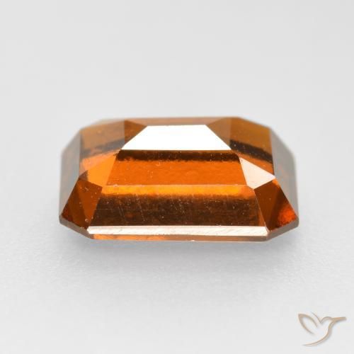 Grenat Hessonite Orange foncé naturelle Octogone / coupe Émeraude, 2.63 ct, SI