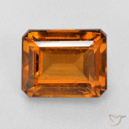 Grenat Hessonite Orange foncé naturelle Octogone / coupe Émeraude, 2.34 ct, VS-SI