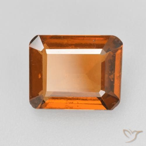Grenat Hessonite Orange moyen naturelle Octogone / coupe Émeraude, 2.11 ct, VS-SI