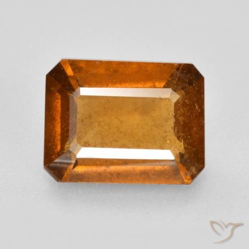Grenat Hessonite Orange foncé naturelle Octogone / coupe Émeraude, 2.58 ct, SI