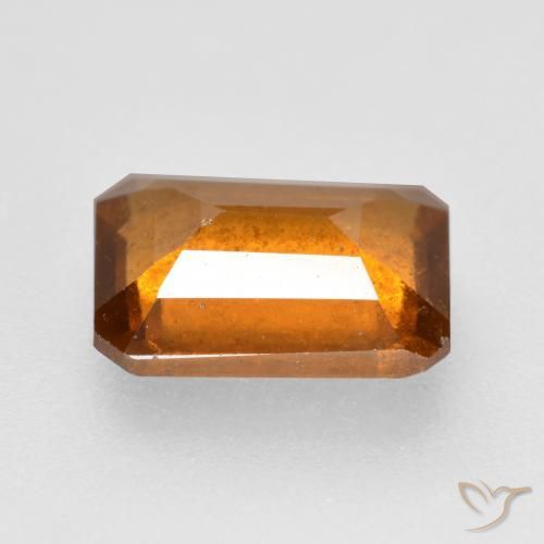 Grenat Hessonite Orange foncé naturelle Octogone / coupe Émeraude, 2.58 ct, SI