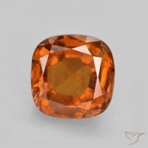 Grenat Hessonite Ambre orange naturelle Coussin, 2.32 ct, VS-SI
