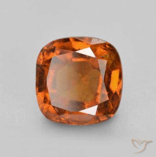 Grenat Hessonite Ambre orange naturelle Coussin, 2.32 ct, VS-SI
