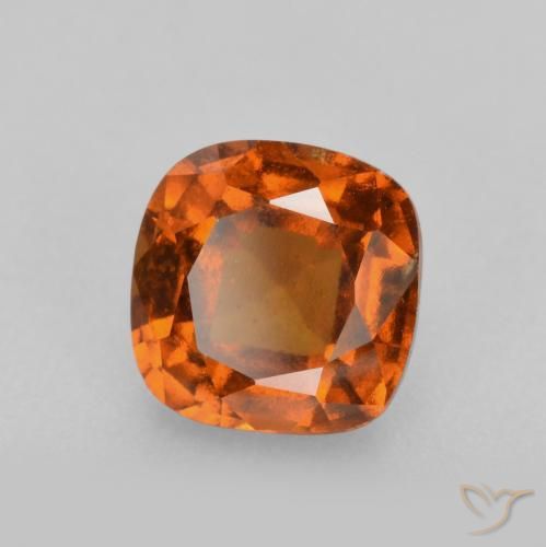 Grenat Hessonite Orange moyen-foncé naturelle Coussin, 2.08 ct, VS-SI
