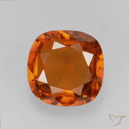 2.13ct Naturel Orange moyen Grenat Hessonite, Coussin, VS-SI
