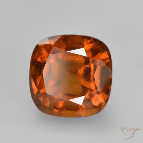 Grenat Hessonite Orange foncé naturelle Coussin, 2.16 ct, VS-SI