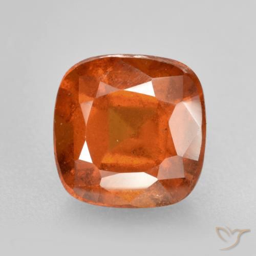 2.08ct Naturel Orange feu Grenat Hessonite, Coussin, SI