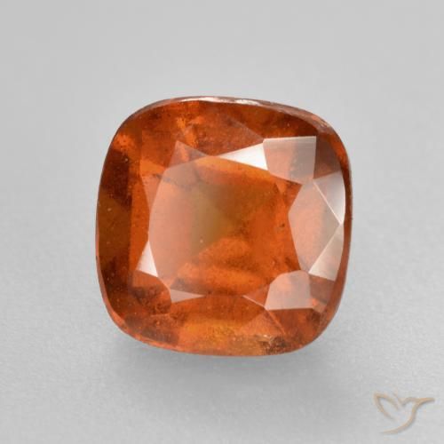 Grenat Hessonite Orange feu naturelle Coussin, 2.08 ct, SI