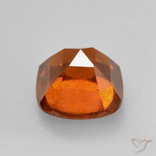 Grenat Hessonite Orange feu naturelle Coussin, 2.08 ct, SI