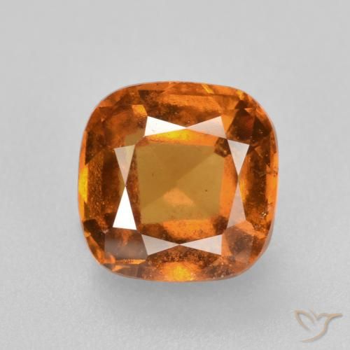 Grenat Hessonite Orange terre naturelle Coussin, 1.81 ct, VS-SI