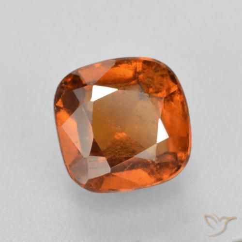 Grenat Hessonite Orange foncé naturelle Coussin, 2.07 ct, SI