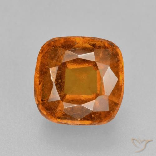 2.29ct Naturel Orange rougeâtre Grenat Hessonite, Coussin, VS-SI