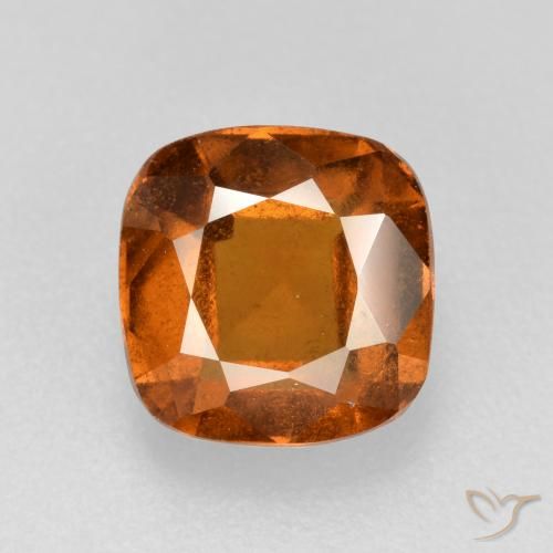 Grenat Hessonite Orange foncé naturelle Coussin, 2.19 ct, VS-SI