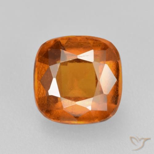 2.16ct Naturel Orange foncé Grenat Hessonite, Coussin, VS-SI