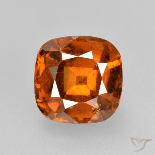 Grenat Hessonite Orange foncé naturelle Coussin, 2.01 ct, VS-SI