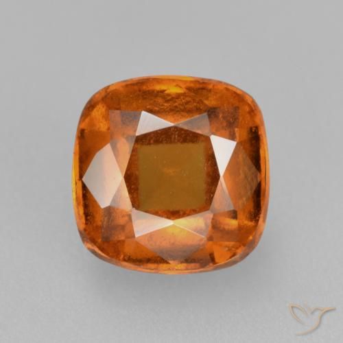 2.08ct Naturel Orange foncé Grenat Hessonite, Coussin, VS-SI