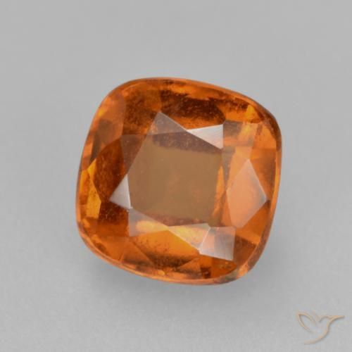 Grenat Hessonite Orange foncé naturelle Coussin, 2.08 ct, VS-SI
