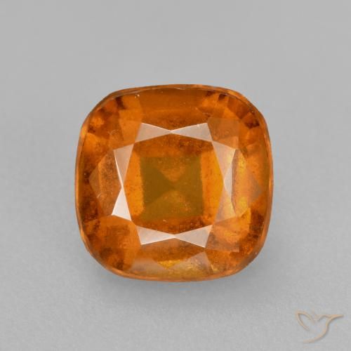 Grenat Hessonite Orange moyen naturelle Coussin, 1.81 ct, VS-SI