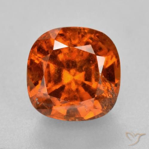 2.08ct Naturel Orange foncé Grenat Hessonite, Coussin, SI