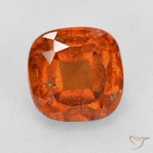 Grenat Hessonite Orange feu naturelle Coussin, 2.02 ct, SI