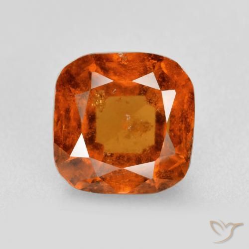 Grenat Hessonite Ambre orange naturelle Coussin, 1.59 ct, SI