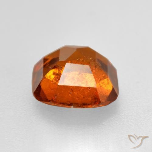 Grenat Hessonite Ambre orange naturelle Coussin, 1.59 ct, SI