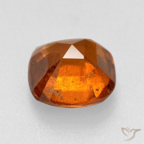 Grenat Hessonite Ambre orange naturelle Coussin, 1.64 ct, SI