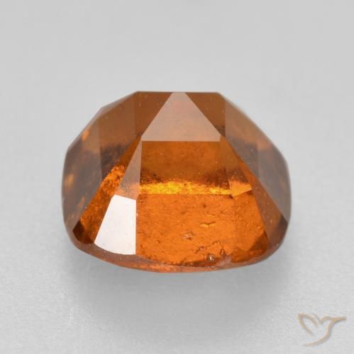 Grenat Hessonite Ambre orange naturelle Coussin, 2.14 ct, SI