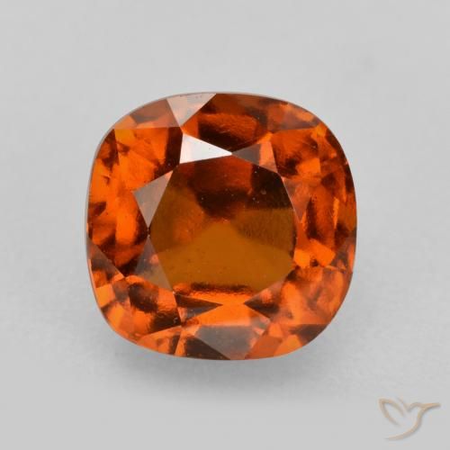 Grenat Hessonite Orange foncé naturelle Coussin, 2.55 ct, VS