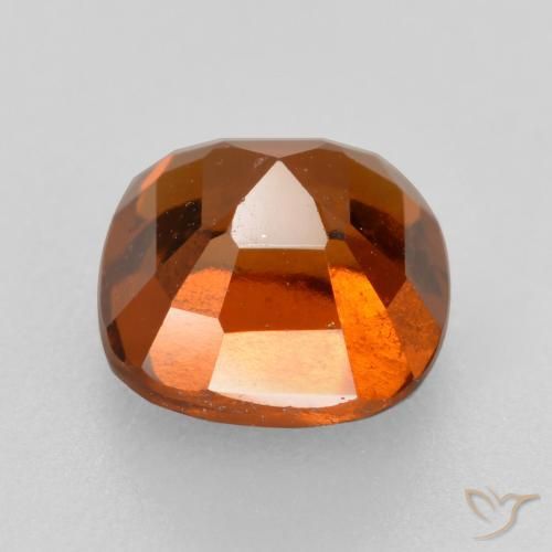 Grenat Hessonite Orange foncé naturelle Coussin, 2.17 ct, VS