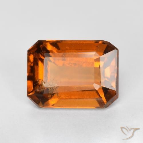Grenat Hessonite Orange moyen naturelle Octogone / coupe Émeraude, 2.00 ct, SI