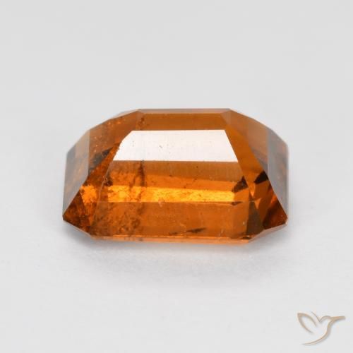 Grenat Hessonite Orange moyen naturelle Octogone / coupe Émeraude, 2.00 ct, SI
