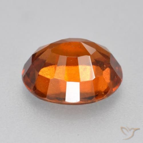 Grenat Hessonite Orange foncé naturelle ovale, 2.25 ct, VS