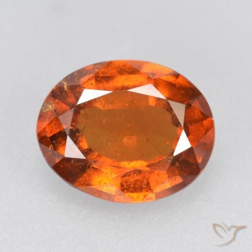 1.81ct Naturel Orange foncé Grenat Hessonite, ovale, SI