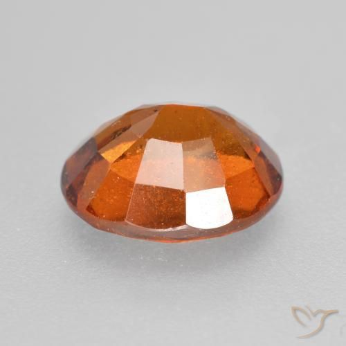 Grenat Hessonite Orange foncé naturelle ovale, 2.25 ct, SI