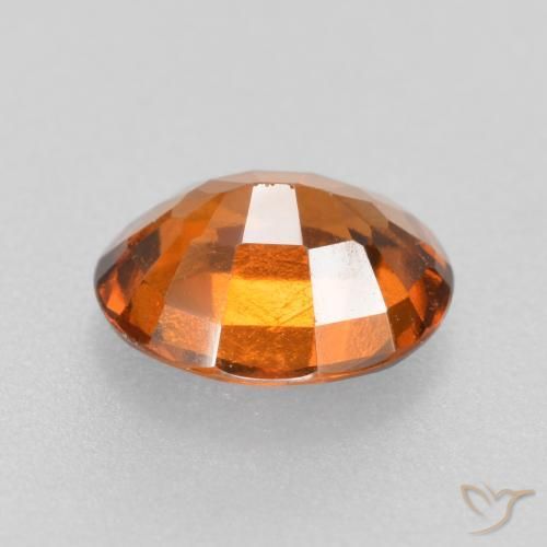 Grenat hessonite orange naturelle coupe ovale, 1,47 ct, VVS-VS